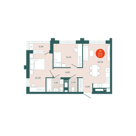 61,8 м², 2-комнатная квартира 8 150 000 ₽ - изображение 44