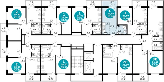 15,5 м², квартира-студия 2 400 000 ₽ - изображение 120