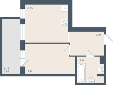 40 м², 1-комнатная квартира 4 750 000 ₽ - изображение 80