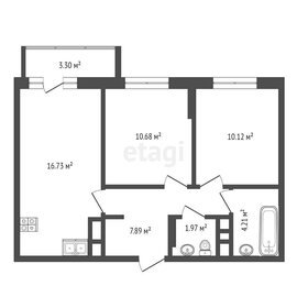 Квартира 51,6 м², 2-комнатная - изображение 1