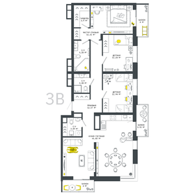 Квартира 124,2 м², 3-комнатная - изображение 1