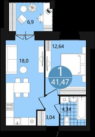 Квартира 41,5 м², 1-комнатная - изображение 1