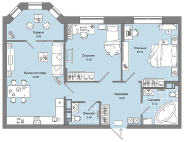 76,8 м², 2-комнатная квартира 8 500 000 ₽ - изображение 133