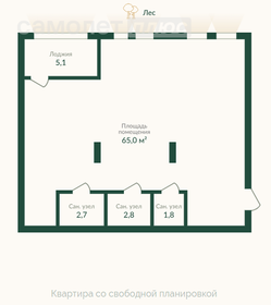 Квартира 77,4 м², 2-комнатная - изображение 3