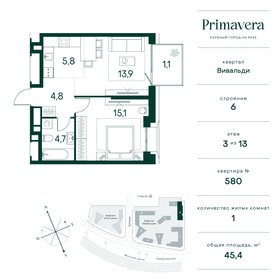 43 м², 1-комнатная квартира 21 500 000 ₽ - изображение 64