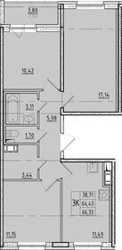 Квартира 66,3 м², 3-комнатная - изображение 1