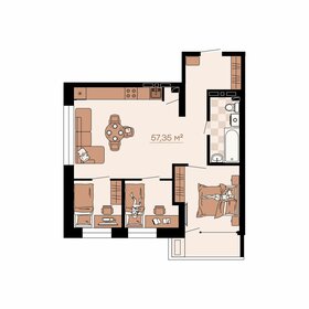 Квартира 55,3 м², 4-комнатная - изображение 1