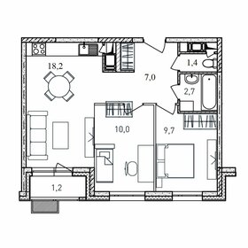 44 м², 2-комнатная квартира 6 950 000 ₽ - изображение 57