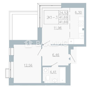 Квартира 41,7 м², 2-комнатная - изображение 1