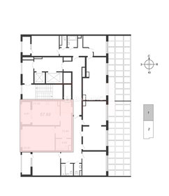 Квартира 57,7 м², 1-комнатные - изображение 2