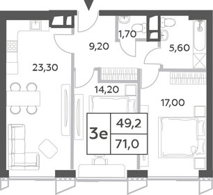 71,6 м², 3-комнатная квартира 33 764 352 ₽ - изображение 25