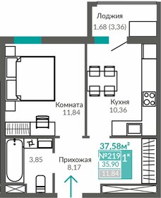 36,2 м², 1-комнатная квартира 8 700 000 ₽ - изображение 21