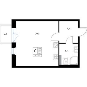 29,2 м², квартира-студия 5 197 600 ₽ - изображение 31