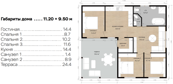 58 м² дом, 6 соток участок 6 995 000 ₽ - изображение 40