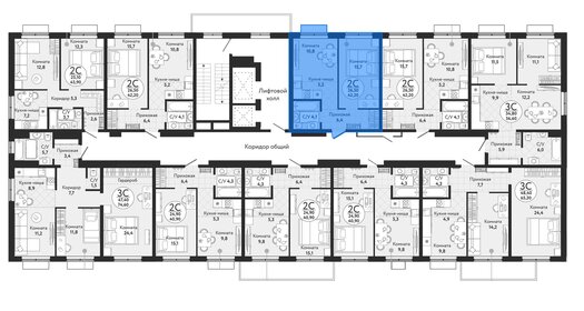 Квартира 42,2 м², 1-комнатная - изображение 2