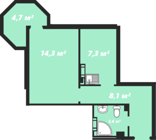 45 м², 2-комнатная квартира 10 800 000 ₽ - изображение 54