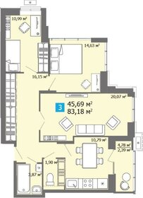 191,3 м², 3-комнатная квартира 10 960 000 ₽ - изображение 56
