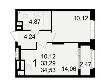 34,6 м², 1-комнатная квартира 3 100 000 ₽ - изображение 108