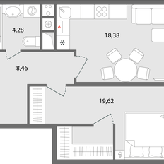 Квартира 50,7 м², 2-комнатная - изображение 4