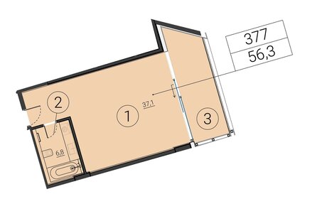 55,1 м², 1-комнатные апартаменты 79 895 000 ₽ - изображение 73