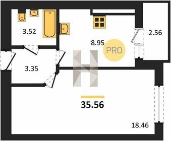 Квартира 36,8 м², 1-комнатная - изображение 1