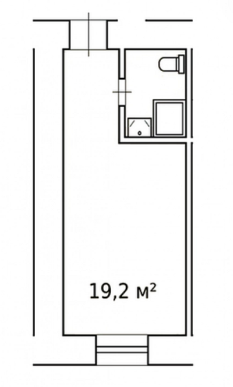 19,2 м², апартаменты-студия 6 247 000 ₽ - изображение 1
