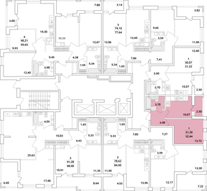 Квартира 32,6 м², 1-комнатная - изображение 2