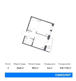 Квартира 32,4 м², 1-комнатная - изображение 1