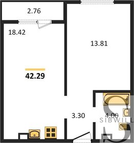 43,8 м², 1-комнатная квартира 6 490 000 ₽ - изображение 89