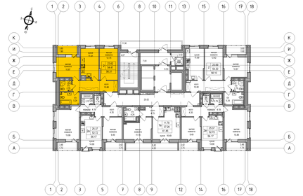 54 м², 2-комнатная квартира 10 400 000 ₽ - изображение 105