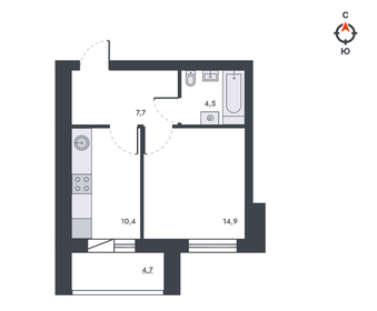 38,1 м², 1-комнатная квартира 4 470 000 ₽ - изображение 41