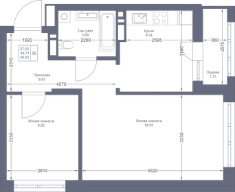 48 м², 2-комнатная квартира 10 180 240 ₽ - изображение 81