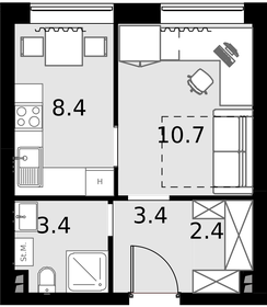 35,2 м², 1-комнатная квартира 5 852 774 ₽ - изображение 33