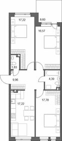 89,8 м², 3-комнатная квартира 14 000 000 ₽ - изображение 20