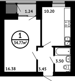 34,7 м², 1-комнатная квартира 4 850 000 ₽ - изображение 44