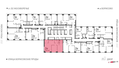 70,5 м², 2-комнатная квартира 24 430 012 ₽ - изображение 20