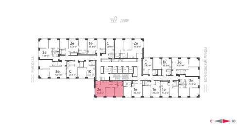 57,6 м², 2-комнатная квартира 22 215 916 ₽ - изображение 36