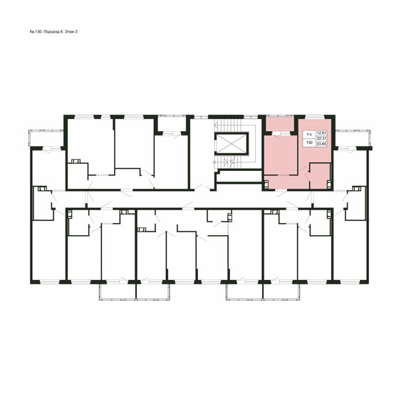 33,9 м², 1-комнатная квартира 4 535 900 ₽ - изображение 1