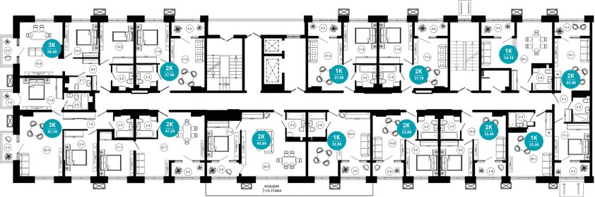 Квартира 33 м², 2-комнатные - изображение 2