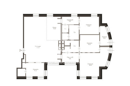 Квартира 173,6 м², 3-комнатная - изображение 2