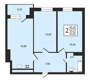 Квартира 52,2 м², 2-комнатная - изображение 1