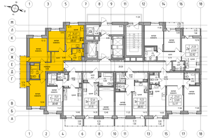 69 м², 3-комнатная квартира 12 290 000 ₽ - изображение 107