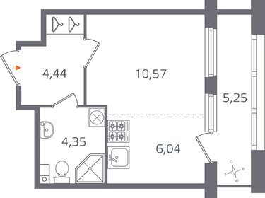 29,7 м², квартира-студия 7 951 000 ₽ - изображение 91