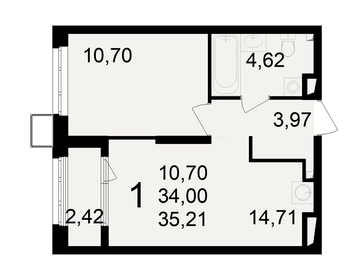42 м², 2-комнатная квартира 3 350 000 ₽ - изображение 68