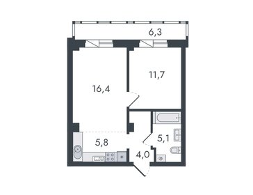 44,1 м², 2-комнатная квартира 4 550 000 ₽ - изображение 49