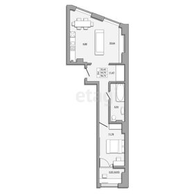 Квартира 56,9 м², 2-комнатная - изображение 2