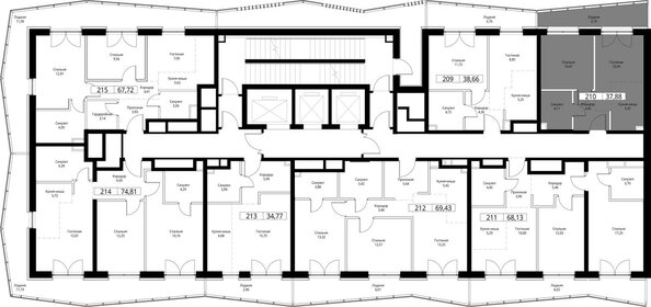 38,4 м², 1-комнатная квартира 18 862 116 ₽ - изображение 37