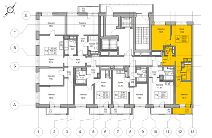 61,7 м², 2-комнатная квартира 9 950 000 ₽ - изображение 43