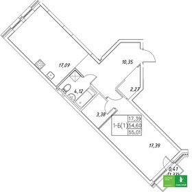 46,3 м², 1-комнатная квартира 3 600 000 ₽ - изображение 75