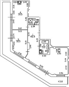 Квартира 131,1 м², 2-комнатная - изображение 1